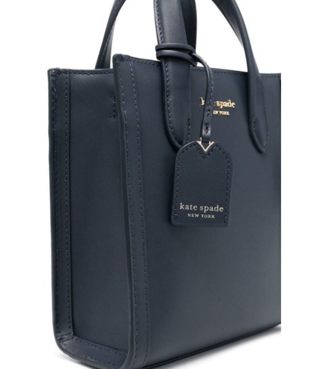 KATE SPADE Темно-синяя кожаная сумка через плечо, фото 2