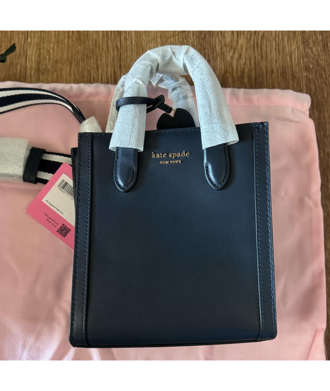 KATE SPADE Темно-синяя кожаная сумка через плечо, фото 5