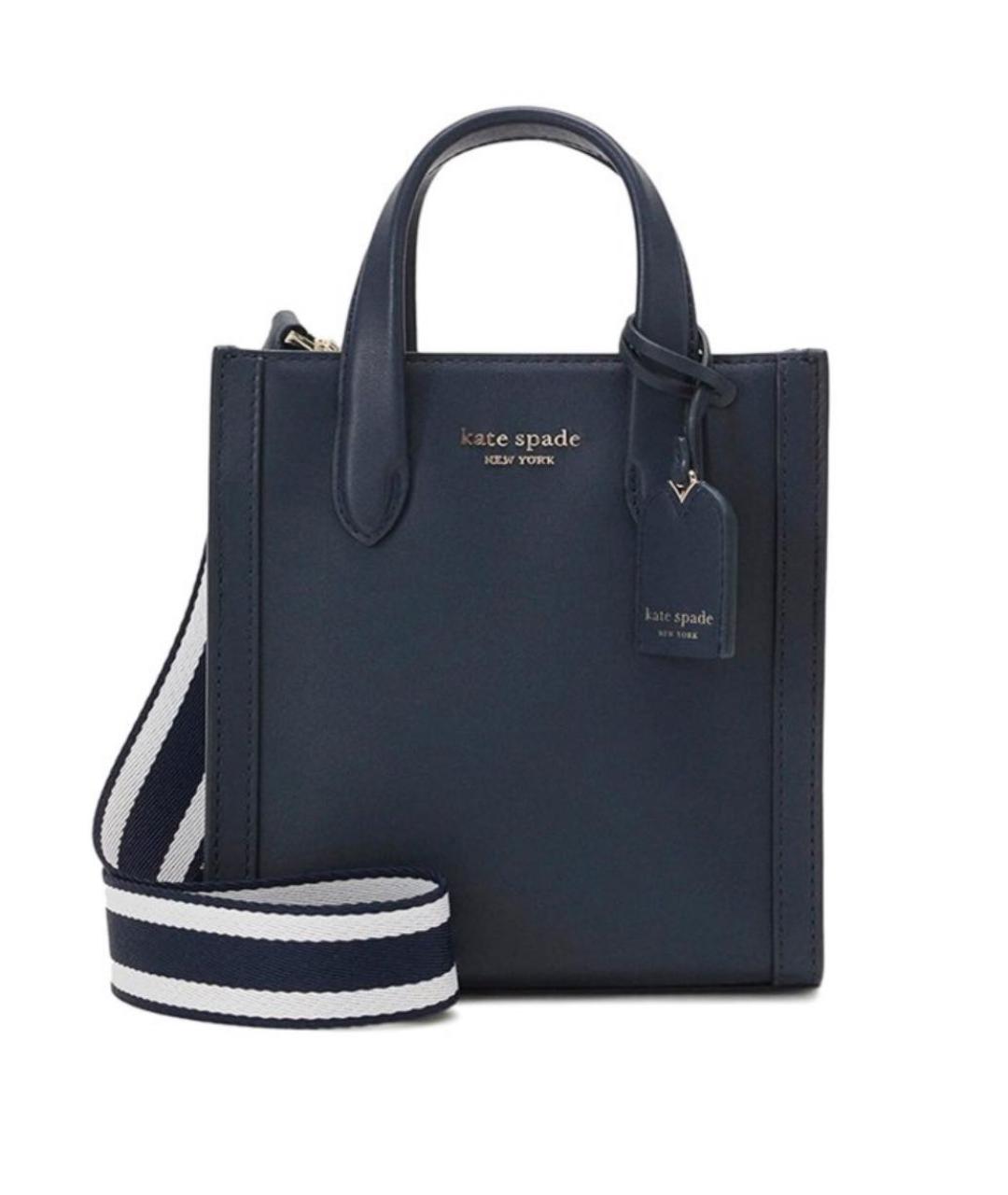 KATE SPADE Темно-синяя кожаная сумка через плечо, фото 1
