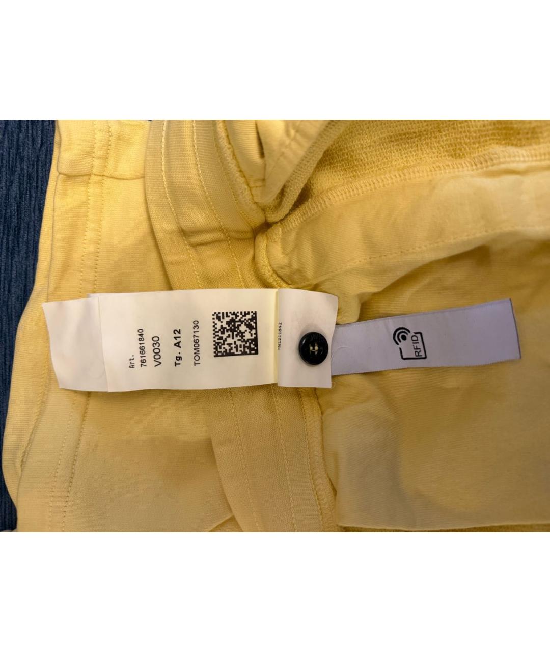 STONE ISLAND Желтые хлопковые детские шорты, фото 6