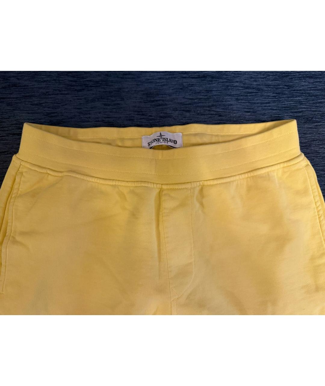 STONE ISLAND Желтые хлопковые детские шорты, фото 3