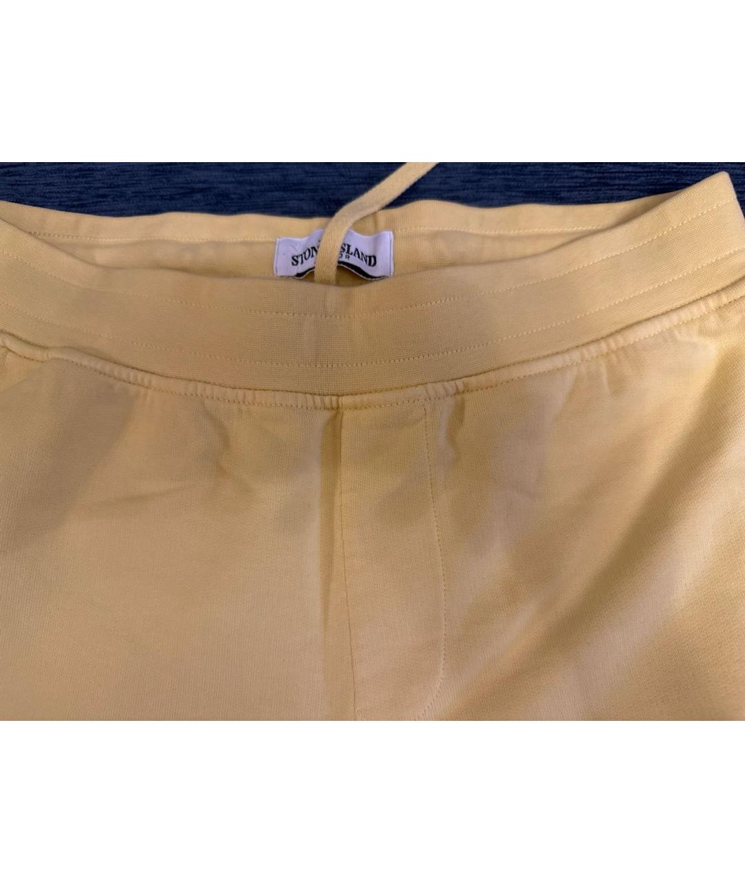 STONE ISLAND Желтые хлопковые детские шорты, фото 4