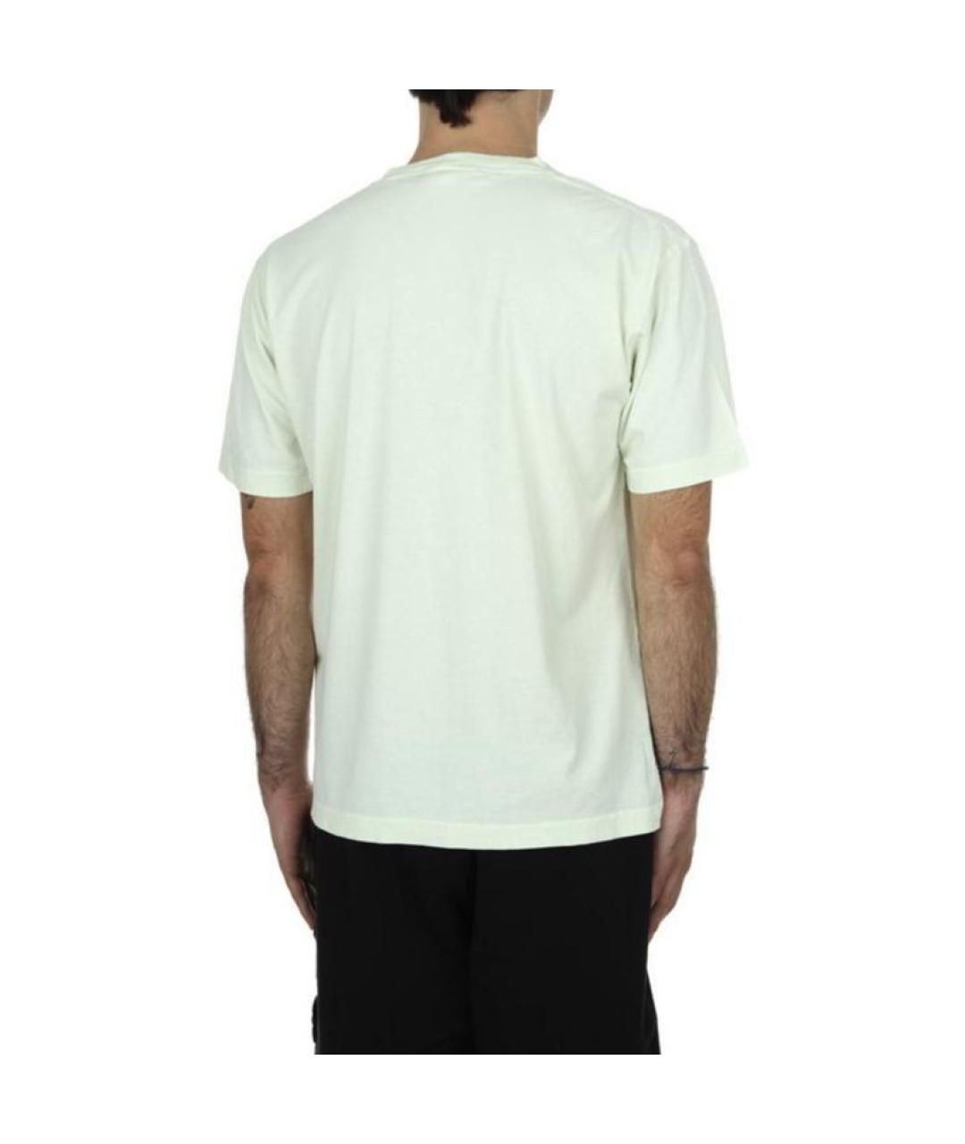STONE ISLAND Бежевая хлопковая футболка, фото 4