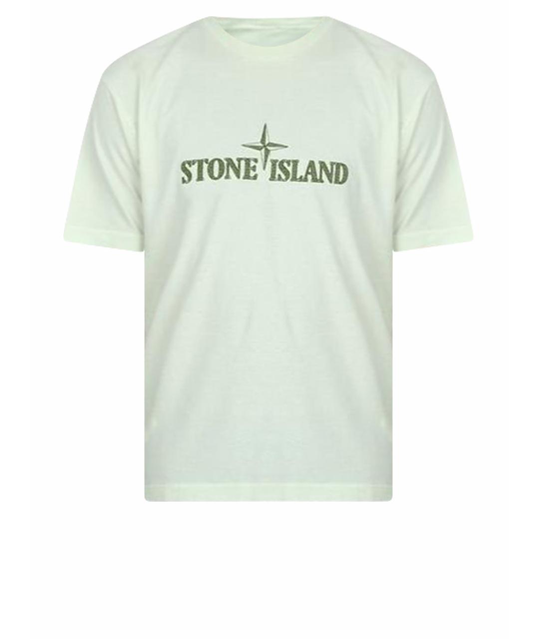 STONE ISLAND Бежевая хлопковая футболка, фото 1