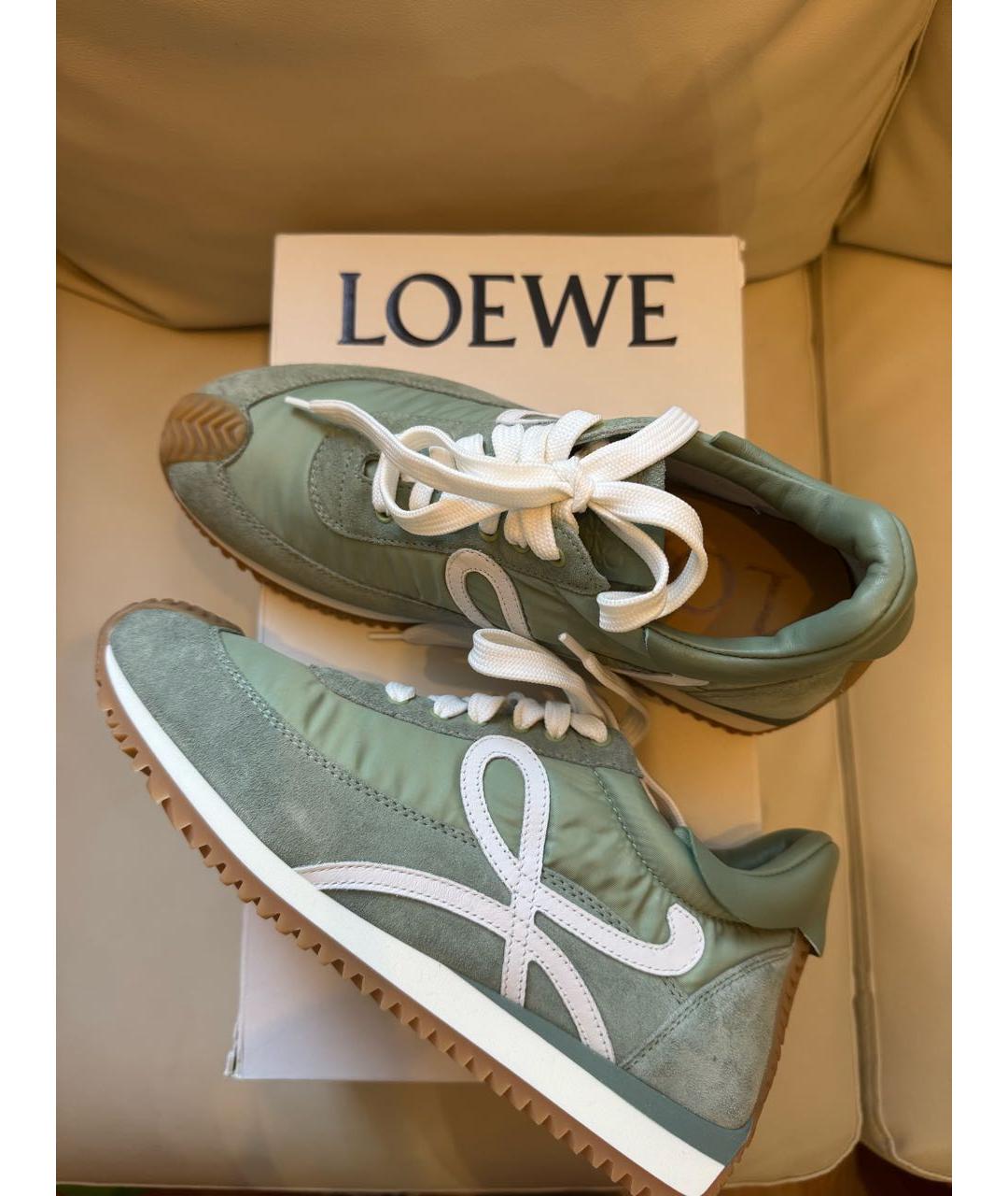 LOEWE Зеленые кроссовки, фото 5