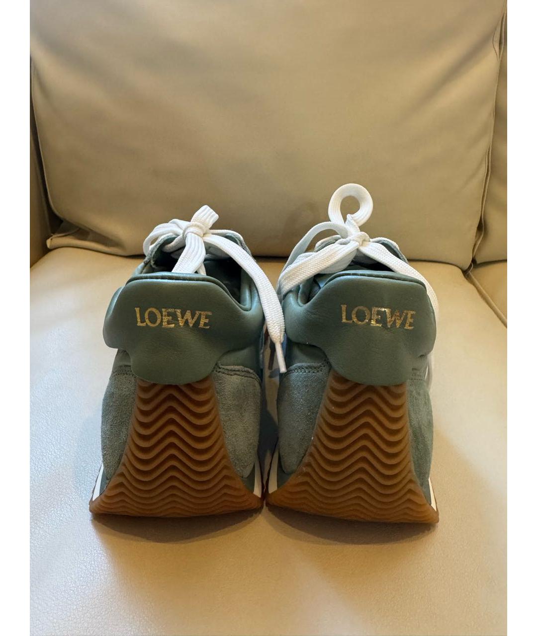LOEWE Зеленые кроссовки, фото 4