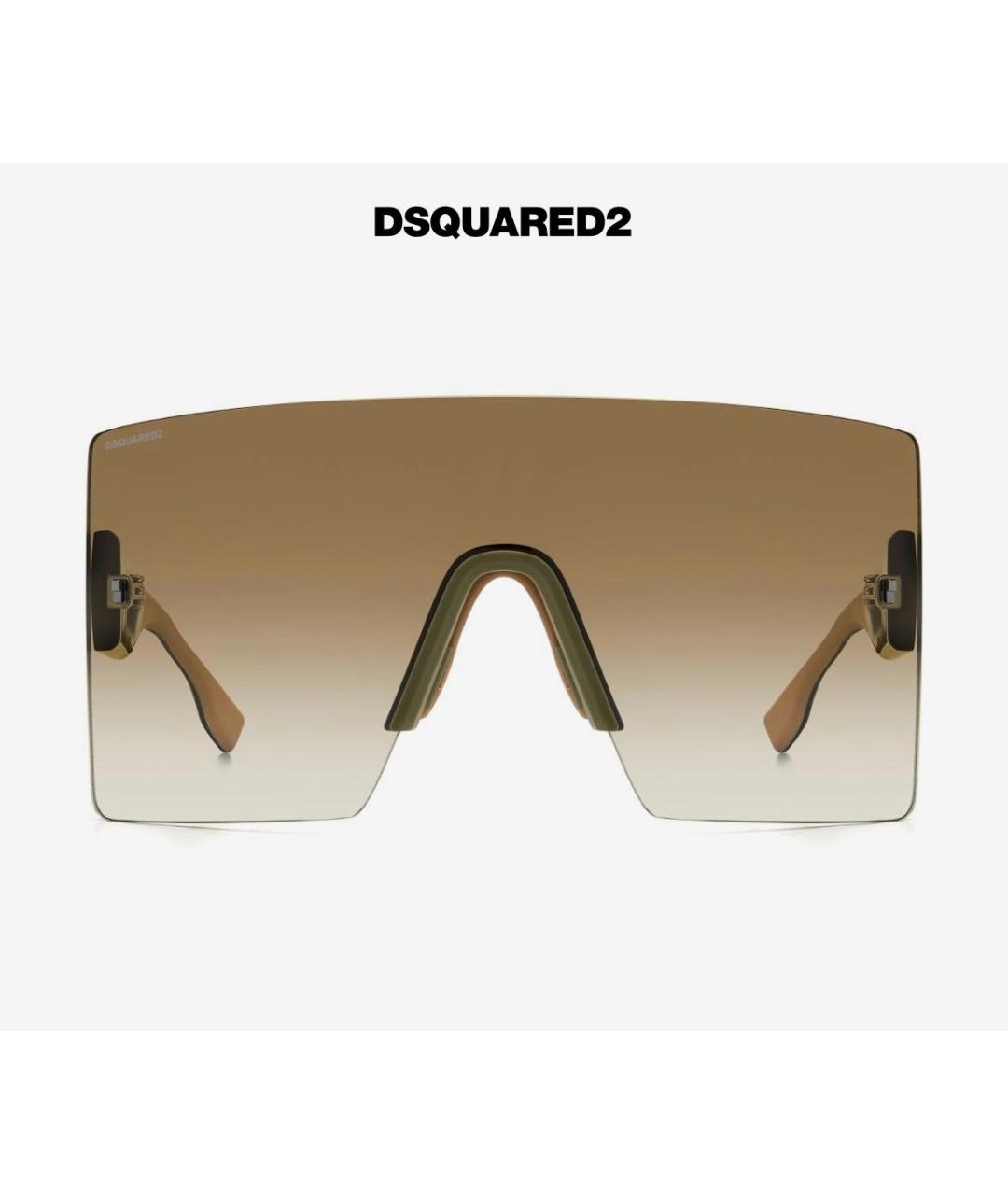DSQUARED2 Коричневые пластиковые солнцезащитные очки, фото 9