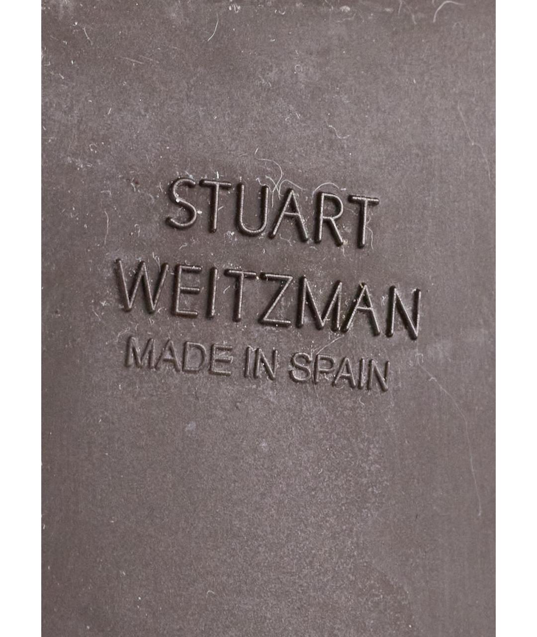 STUART WEITZMAN Серые замшевые ботфорты, фото 5