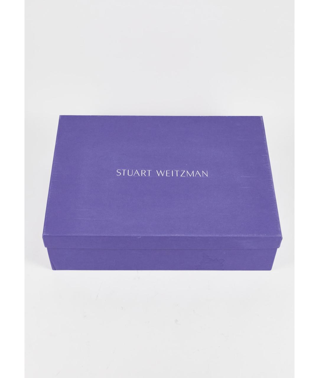 STUART WEITZMAN Серые замшевые ботфорты, фото 7