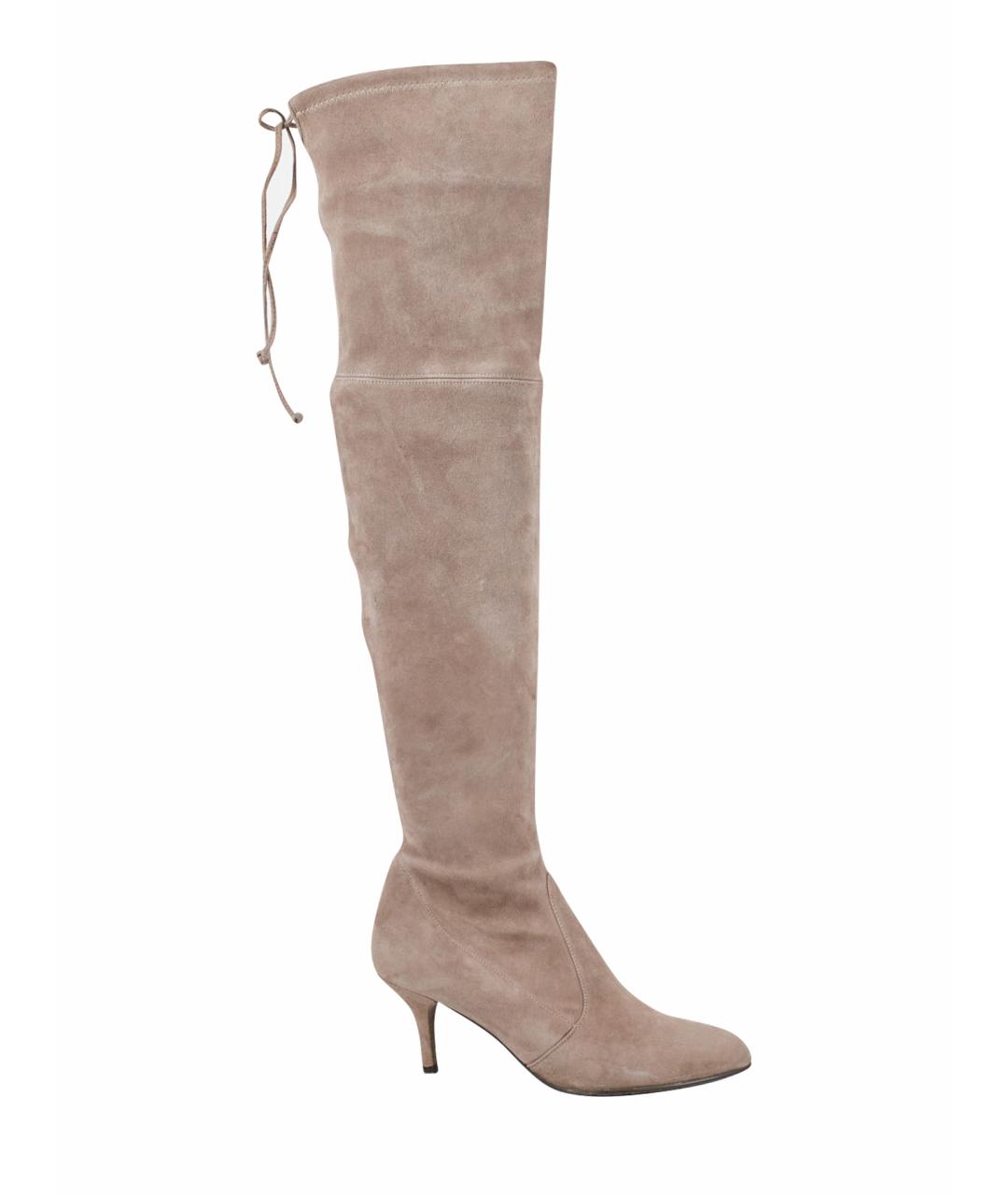 STUART WEITZMAN Серые замшевые ботфорты, фото 1