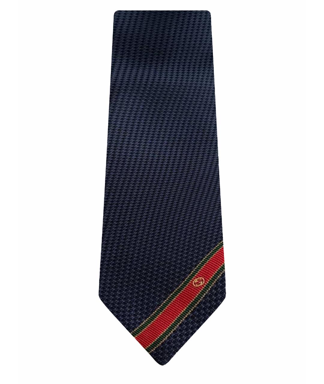 GUCCI Темно-синий галстук, фото 1