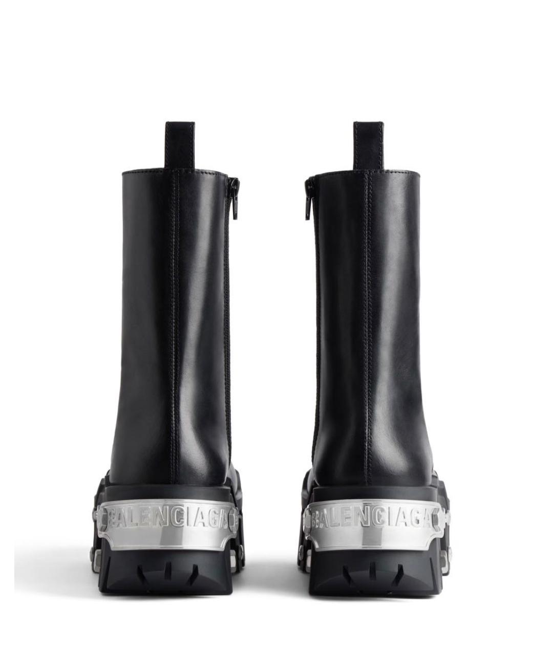 BALENCIAGA Черные кожаные сапоги, фото 4