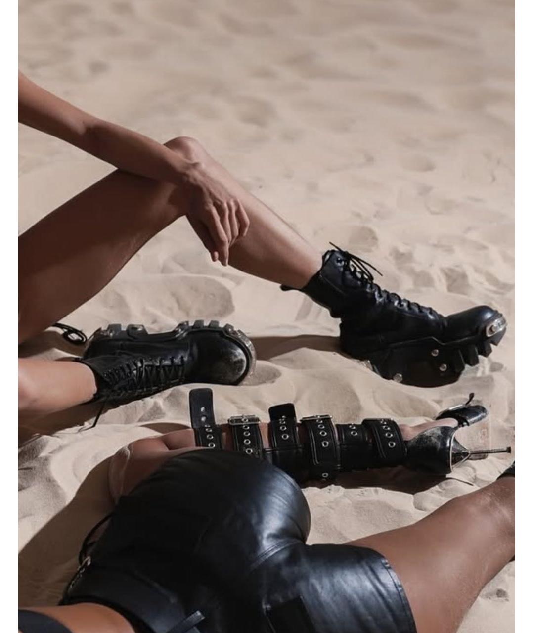 BALENCIAGA Черные кожаные сапоги, фото 8