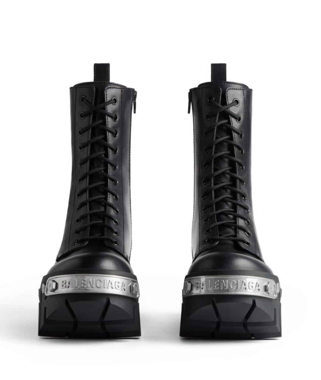 BALENCIAGA Черные кожаные сапоги, фото 2