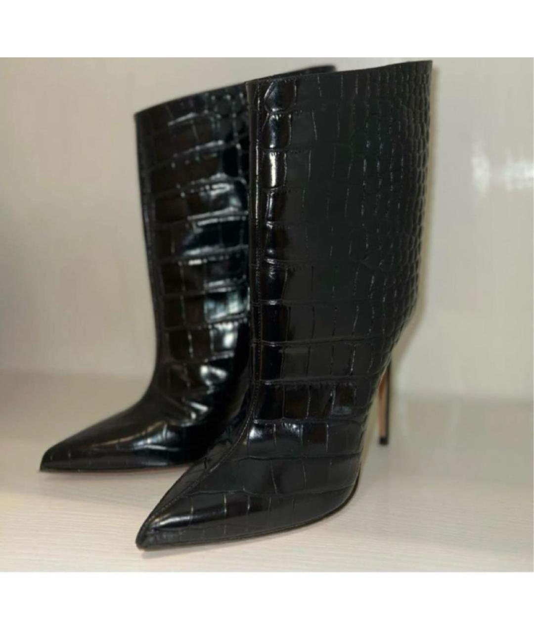 ALEXANDRE VAUTHIER Черные кожаные полусапоги, фото 3