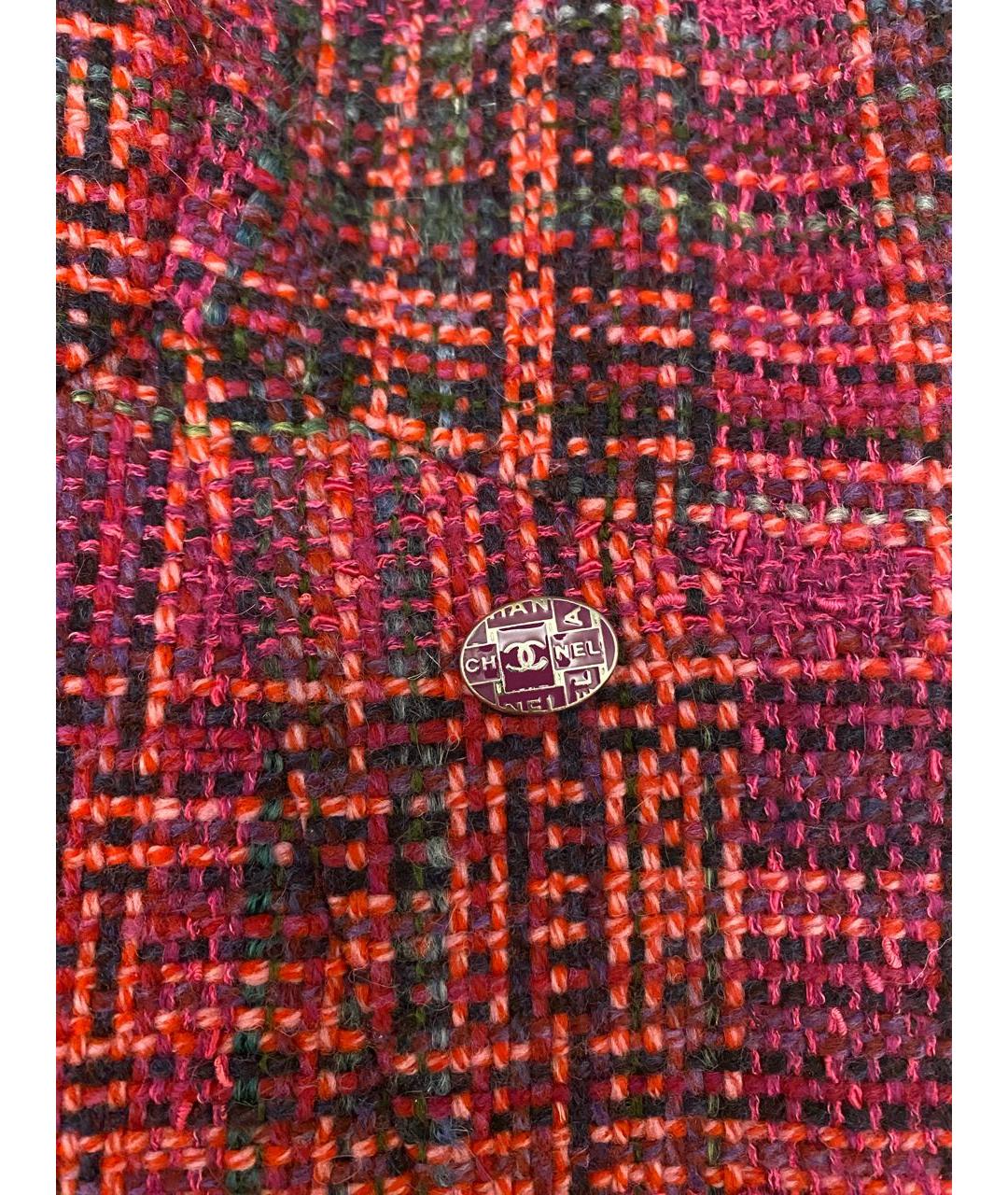 CHANEL Фуксия твидовое повседневное платье, фото 4