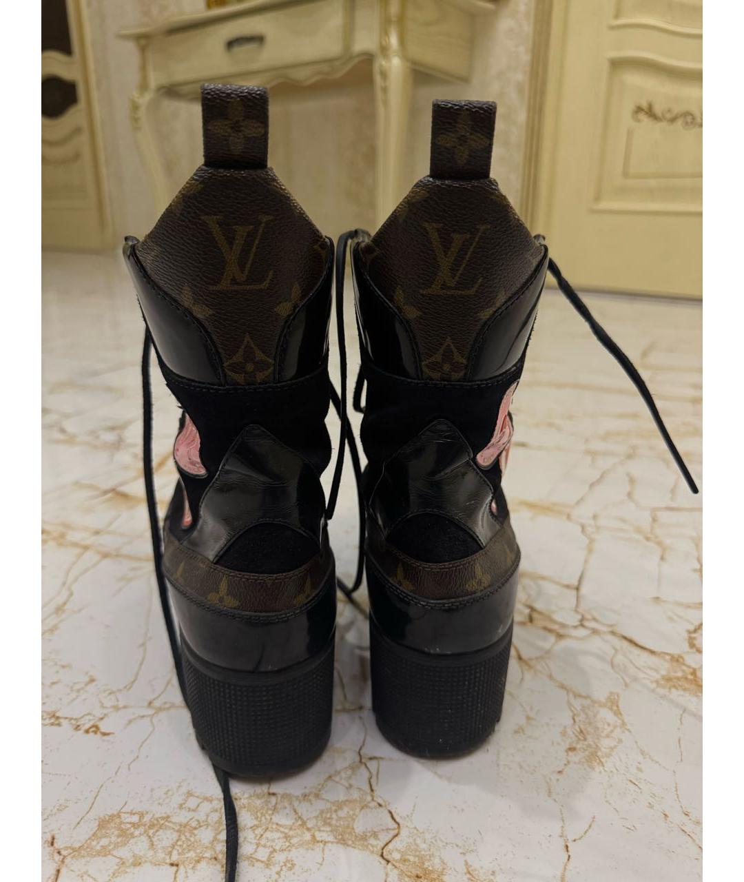 LOUIS VUITTON Коричневые кожаные ботинки, фото 4