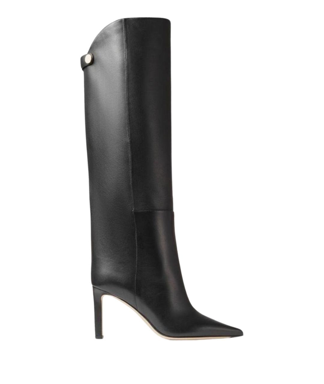 JIMMY CHOO Черные кожаные сапоги, фото 1