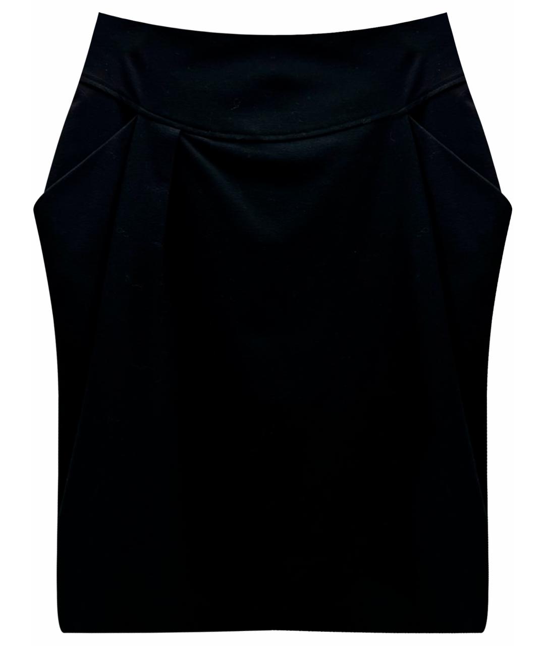 VERSACE JEANS COUTURE Черная шерстяная юбка миди, фото 1