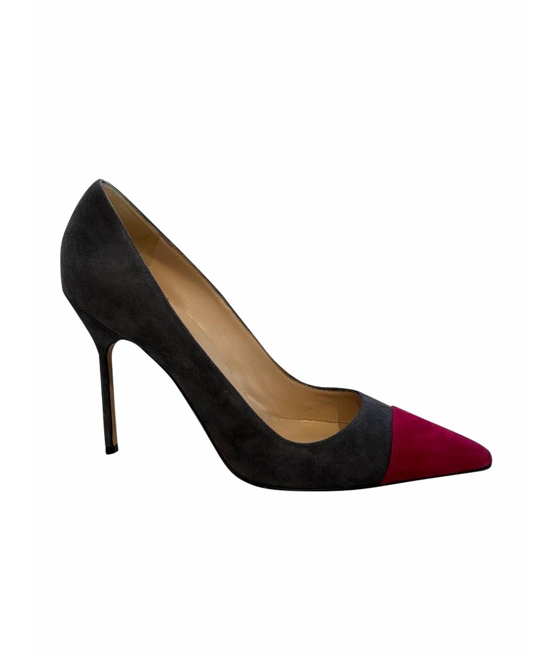 MANOLO BLAHNIK Серые замшевые туфли, фото 1
