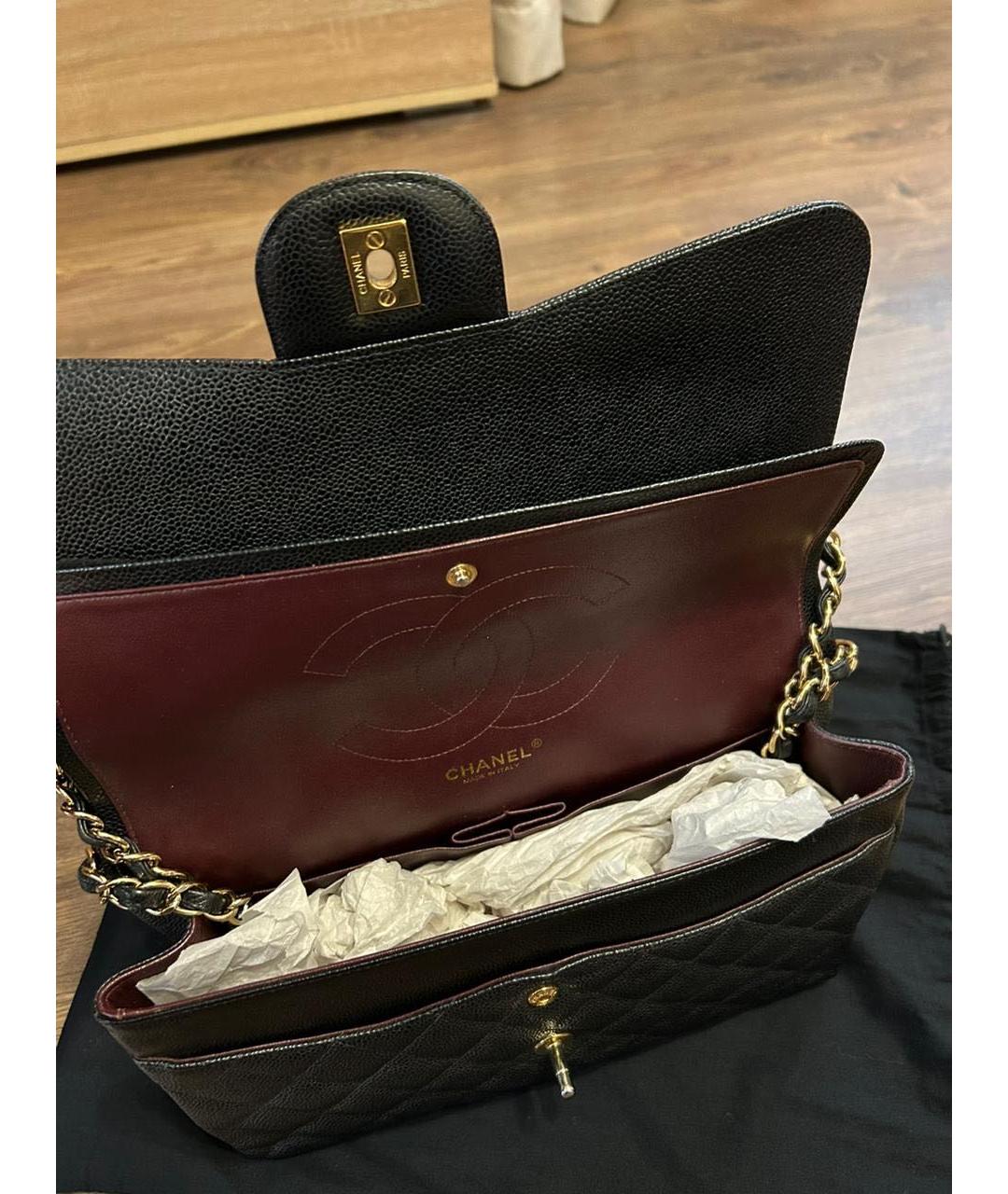 CHANEL Черная кожаная сумка через плечо, фото 2
