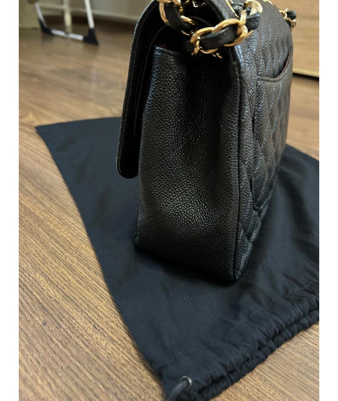 CHANEL Черная кожаная сумка через плечо, фото 3