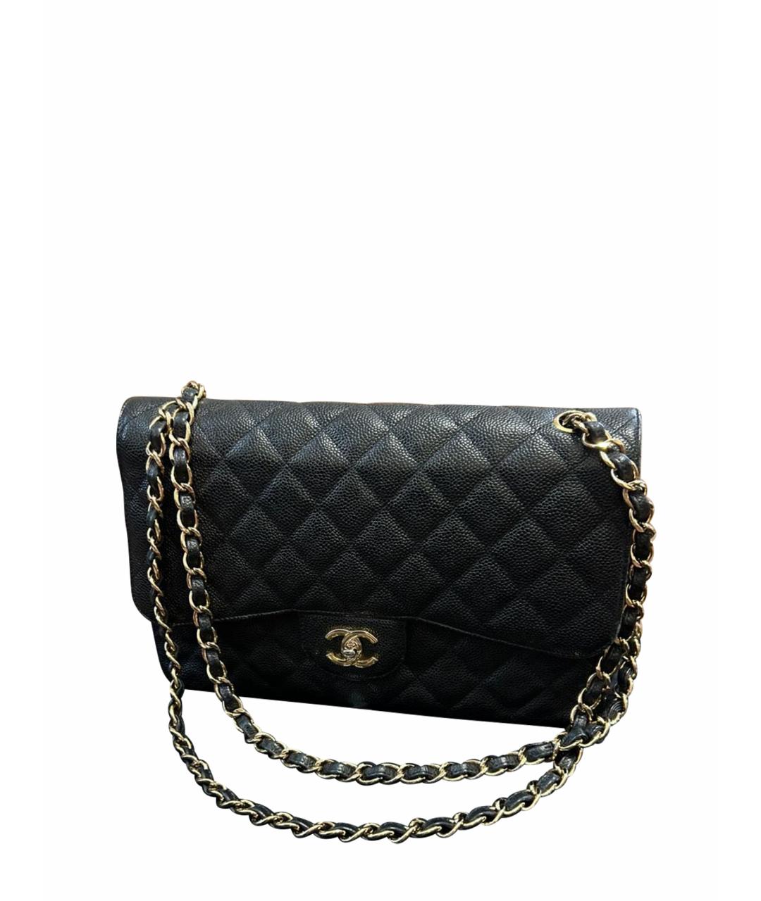 CHANEL Черная кожаная сумка через плечо, фото 1