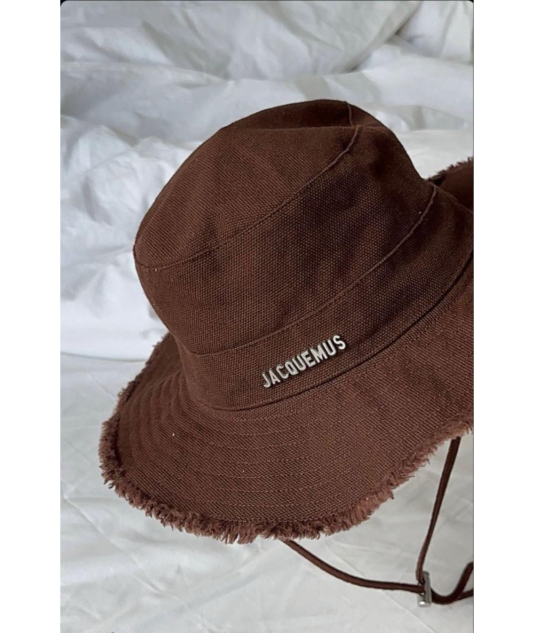 JACQUEMUS Коричневая хлопковая шляпа, фото 3