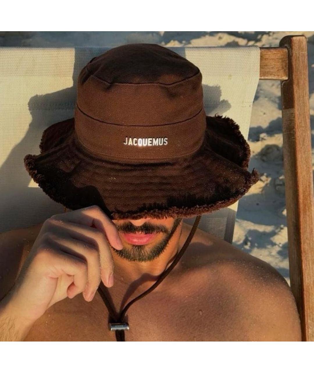 JACQUEMUS Коричневая хлопковая шляпа, фото 4