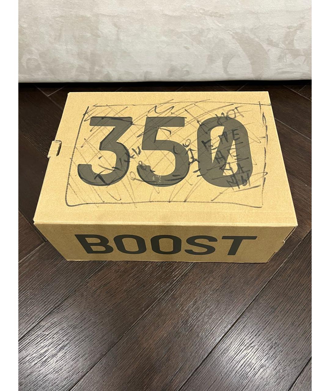 ADIDAS YEEZY Антрацитовые низкие кроссовки / кеды, фото 6