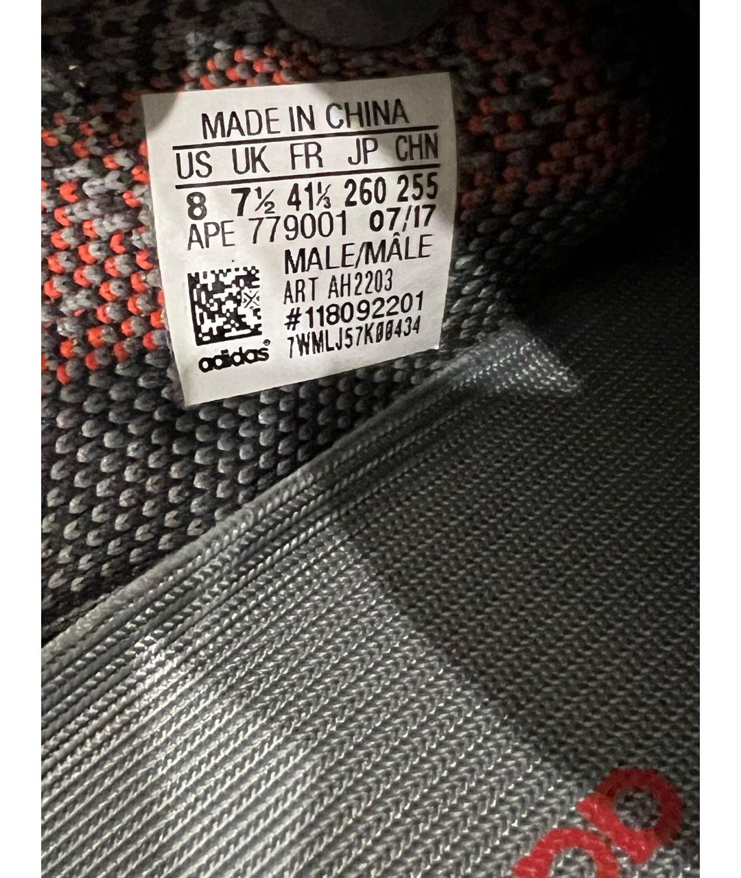 ADIDAS YEEZY Антрацитовые кроссовки, фото 3