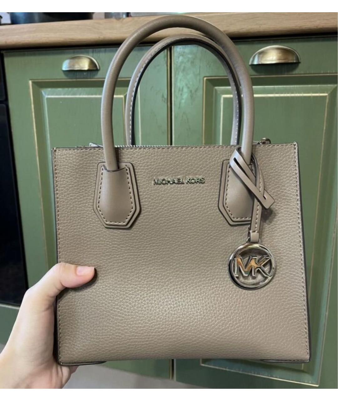 MICHAEL KORS Коричневая сумка с короткими ручками из искусственной кожи, фото 4