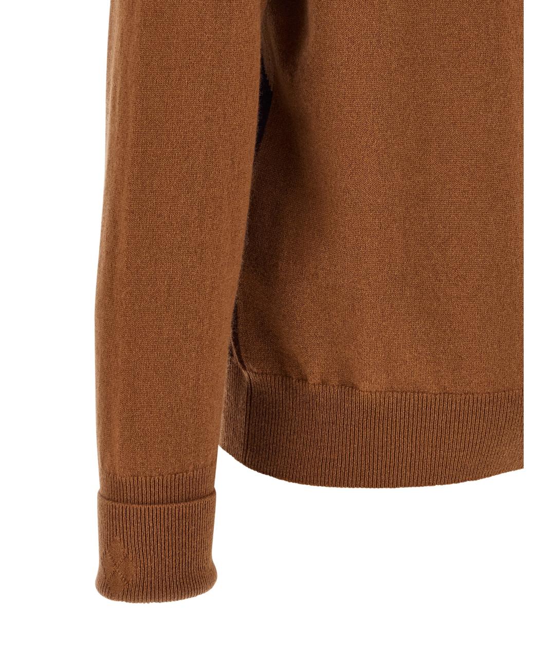 BALLANTYNE Коричневый кашемировый джемпер / свитер, фото 4