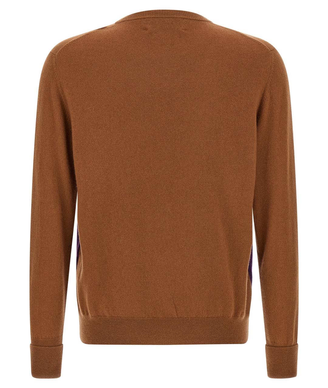 BALLANTYNE Коричневый кашемировый джемпер / свитер, фото 2