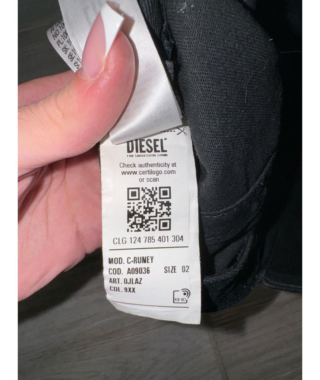 DIESEL Черная хлопковая кепка, фото 6
