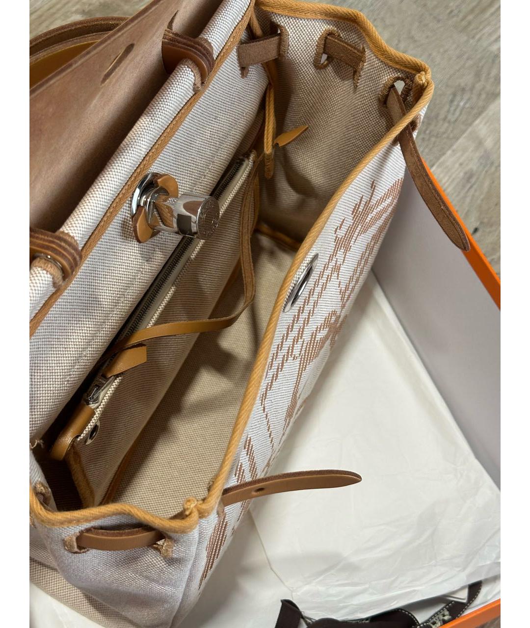 HERMES Коричневая кожаная сумка через плечо, фото 4