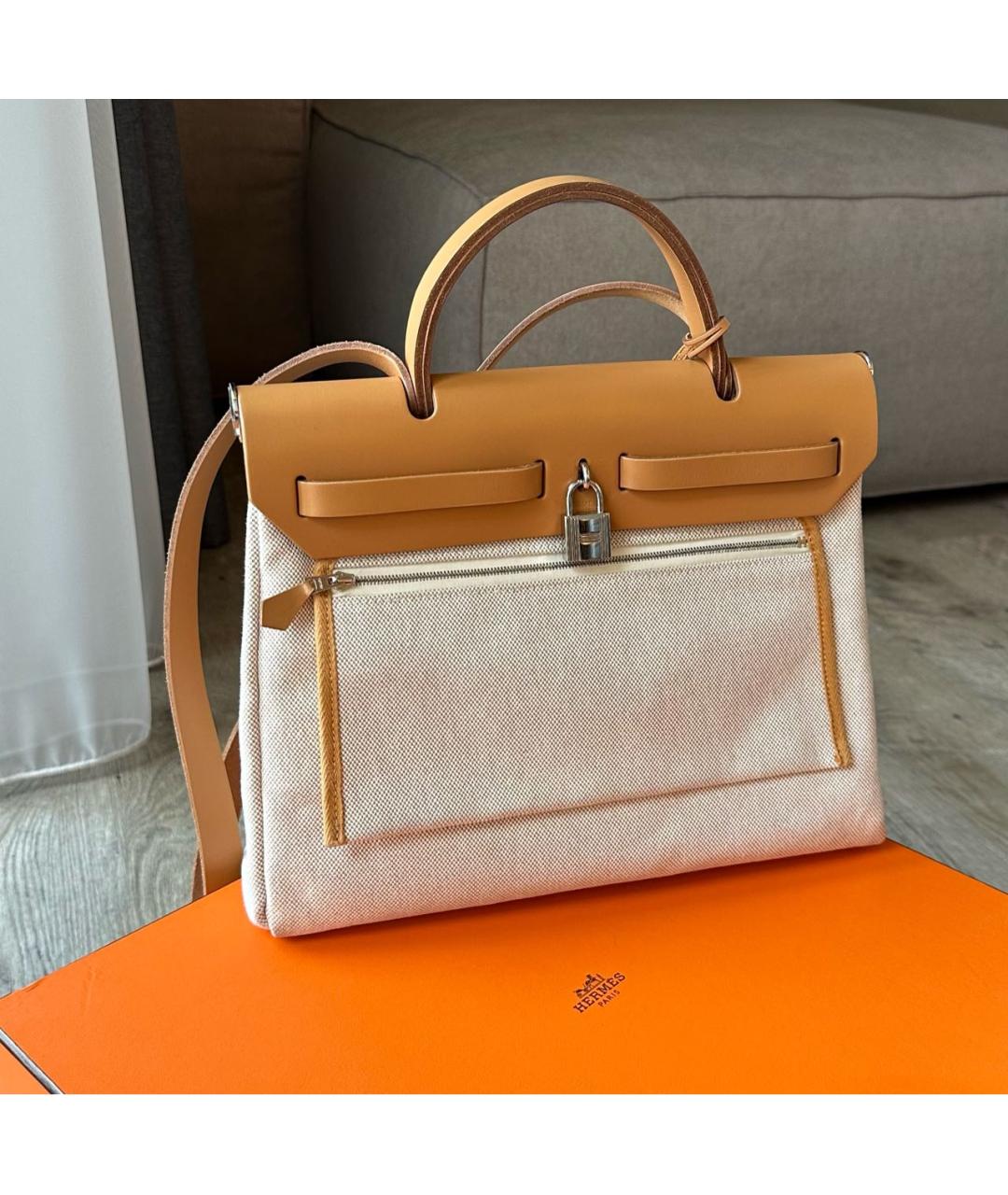 HERMES Коричневая кожаная сумка через плечо, фото 3