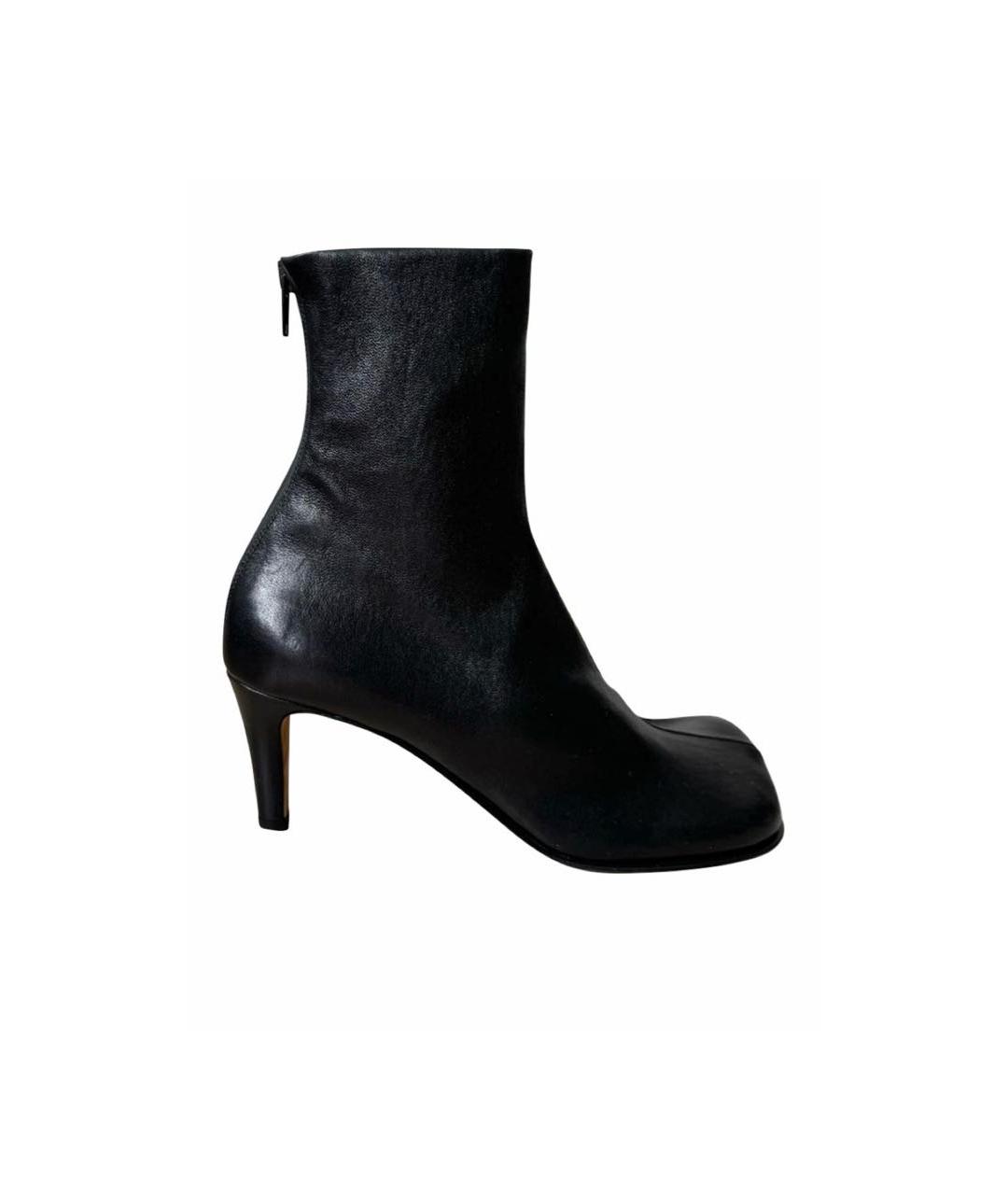 BOTTEGA VENETA Черные кожаные ботильоны, фото 8