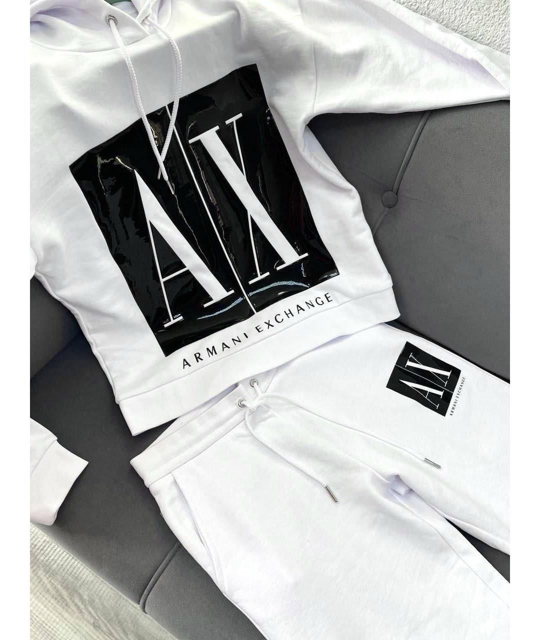 ARMANI EXCHANGE Белый хлопковый костюм с брюками, фото 7