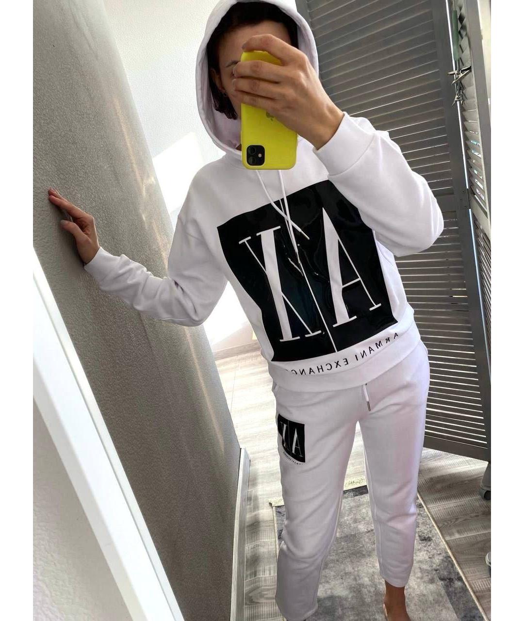 ARMANI EXCHANGE Белый хлопковый костюм с брюками, фото 4