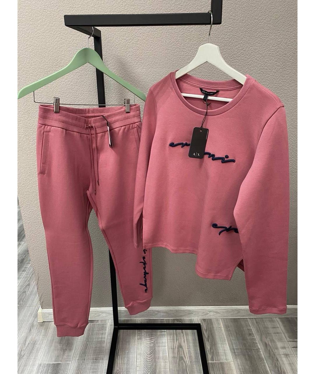 ARMANI EXCHANGE Розовый хлопковый костюм с брюками, фото 9