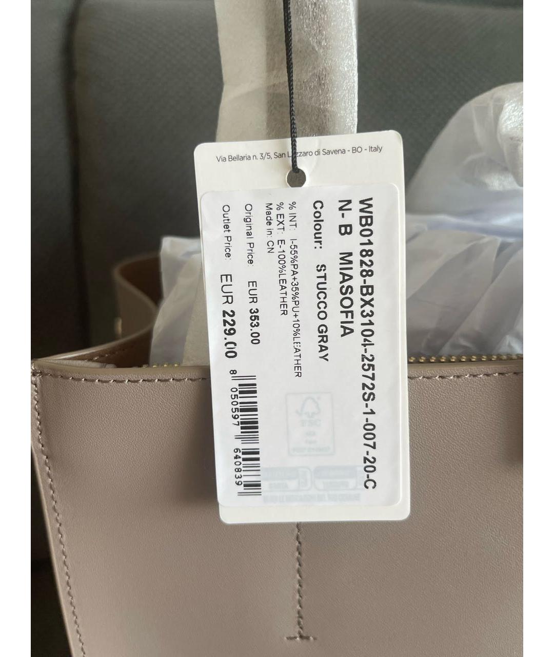FURLA Серая кожаная сумка тоут, фото 7