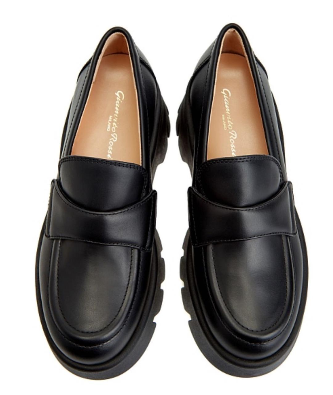 GIANVITO ROSSI Черные кожаные лоферы, фото 3
