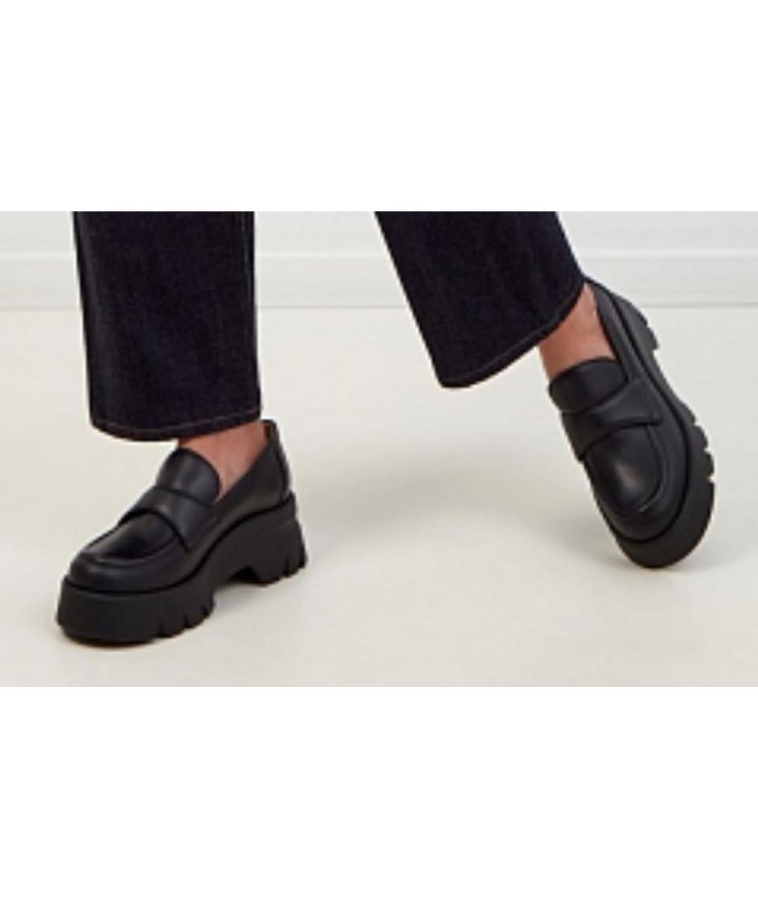 GIANVITO ROSSI Черные кожаные лоферы, фото 6