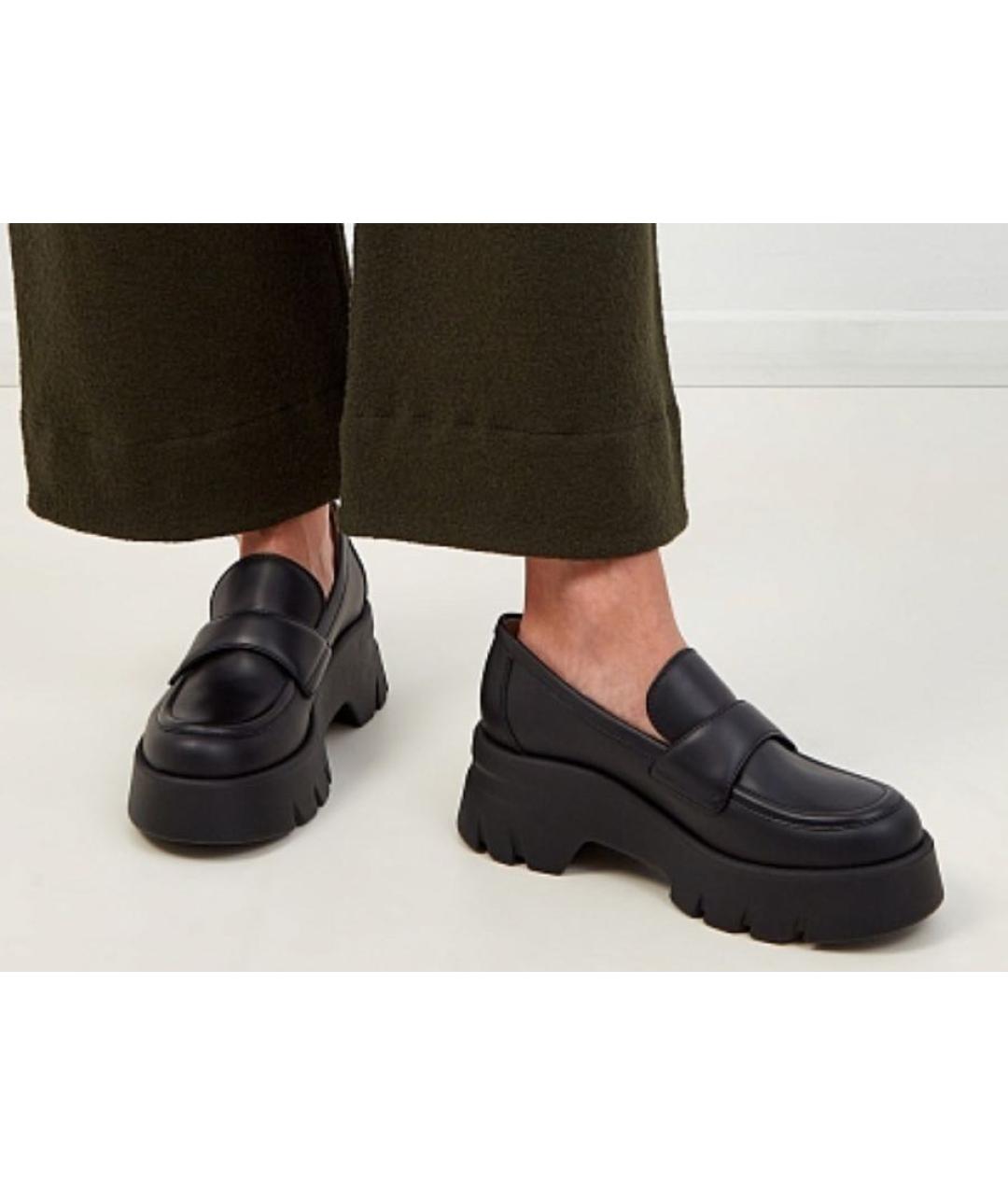 GIANVITO ROSSI Черные кожаные лоферы, фото 5