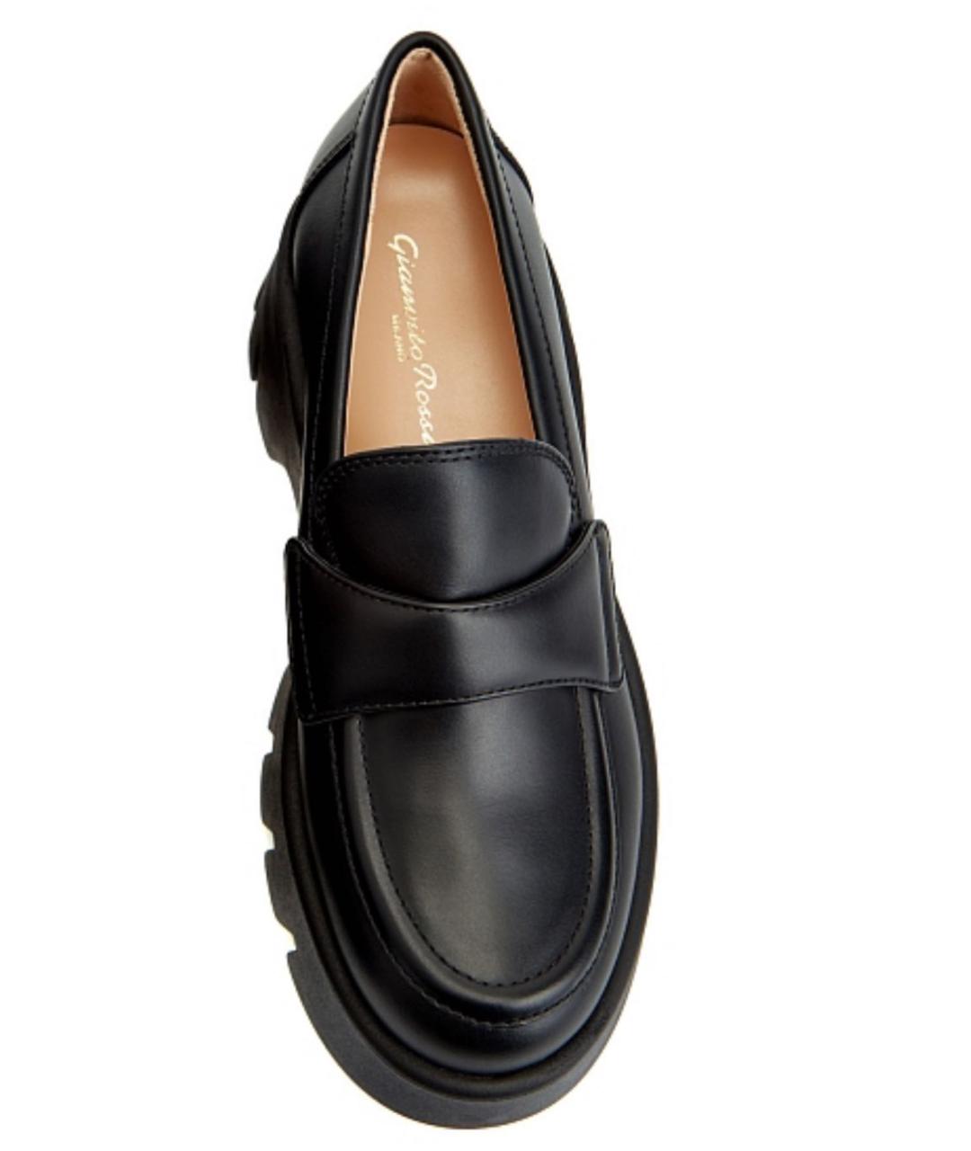 GIANVITO ROSSI Черные кожаные лоферы, фото 8