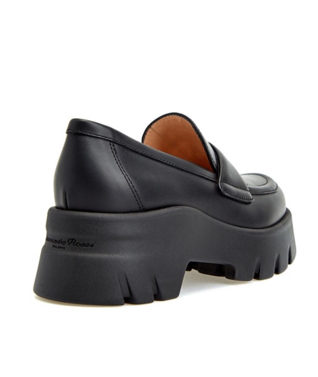 GIANVITO ROSSI Черные кожаные лоферы, фото 4