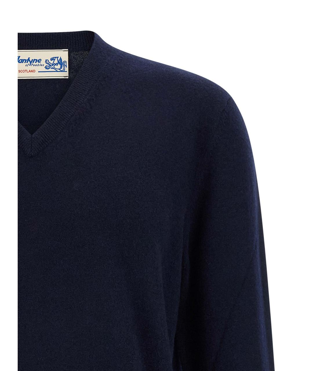BALLANTYNE Синий кашемировый джемпер / свитер, фото 3