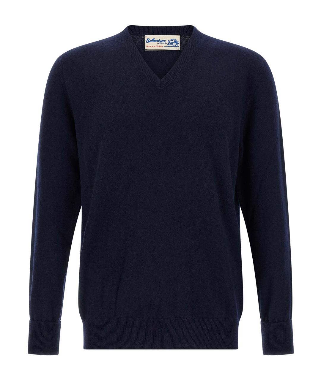 BALLANTYNE Синий кашемировый джемпер / свитер, фото 1