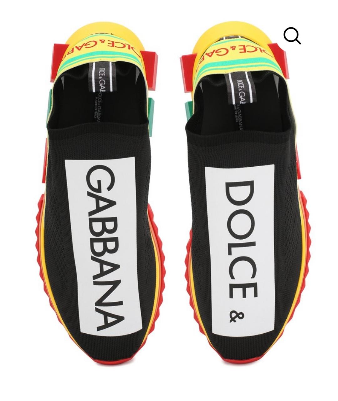 DOLCE&GABBANA Мульти текстильные кроссовки, фото 2